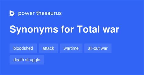 TOTAL WAR in Thesaurus: 100+ Synonyms & Antonyms for .